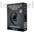 Decibullz Custom Molded passzív hallásvédő füldugó - 31dB - fekete